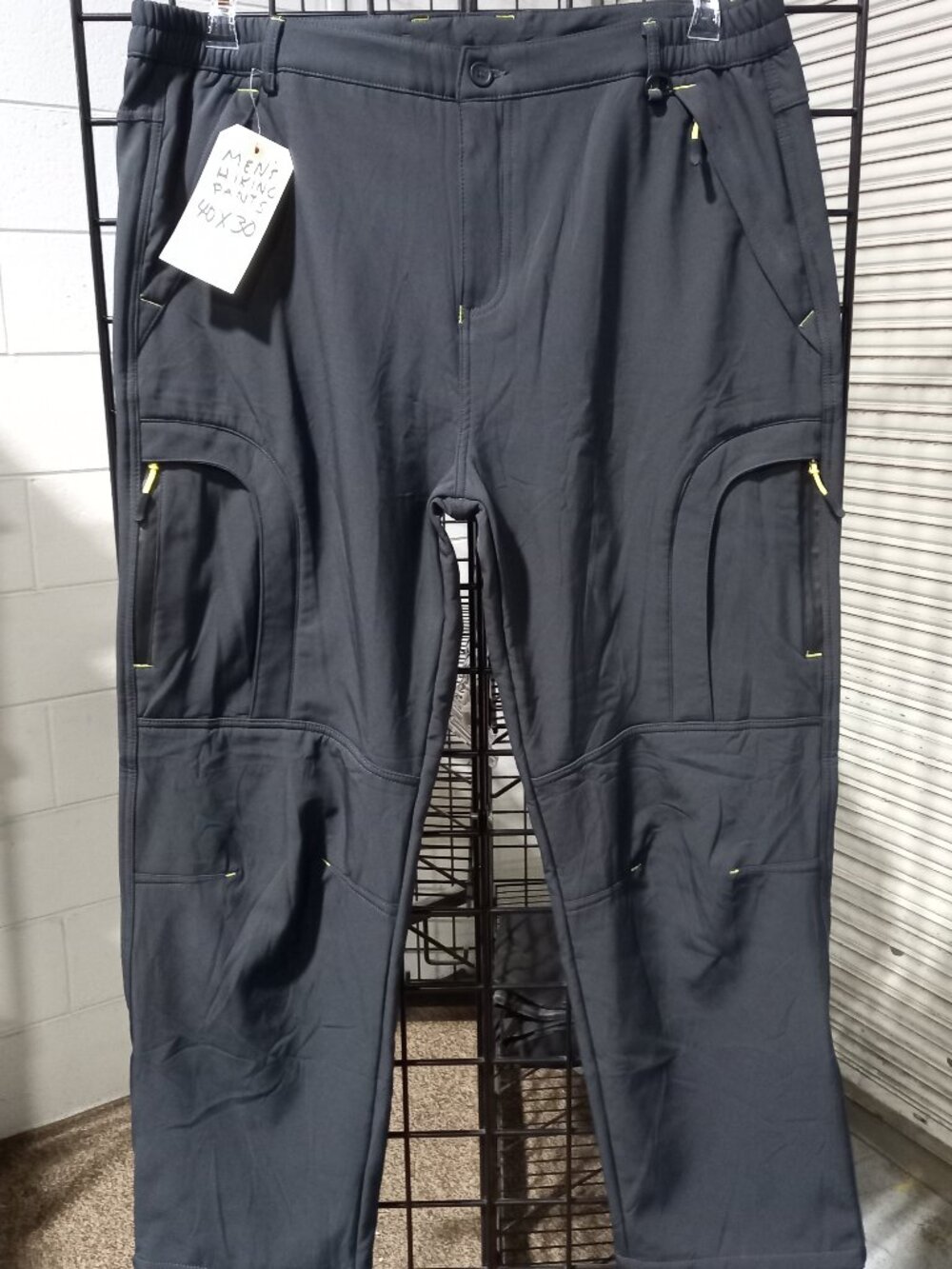 Men's Hiking/Ski Pants, Fleece Lined - Dark Gray | 40"x30"